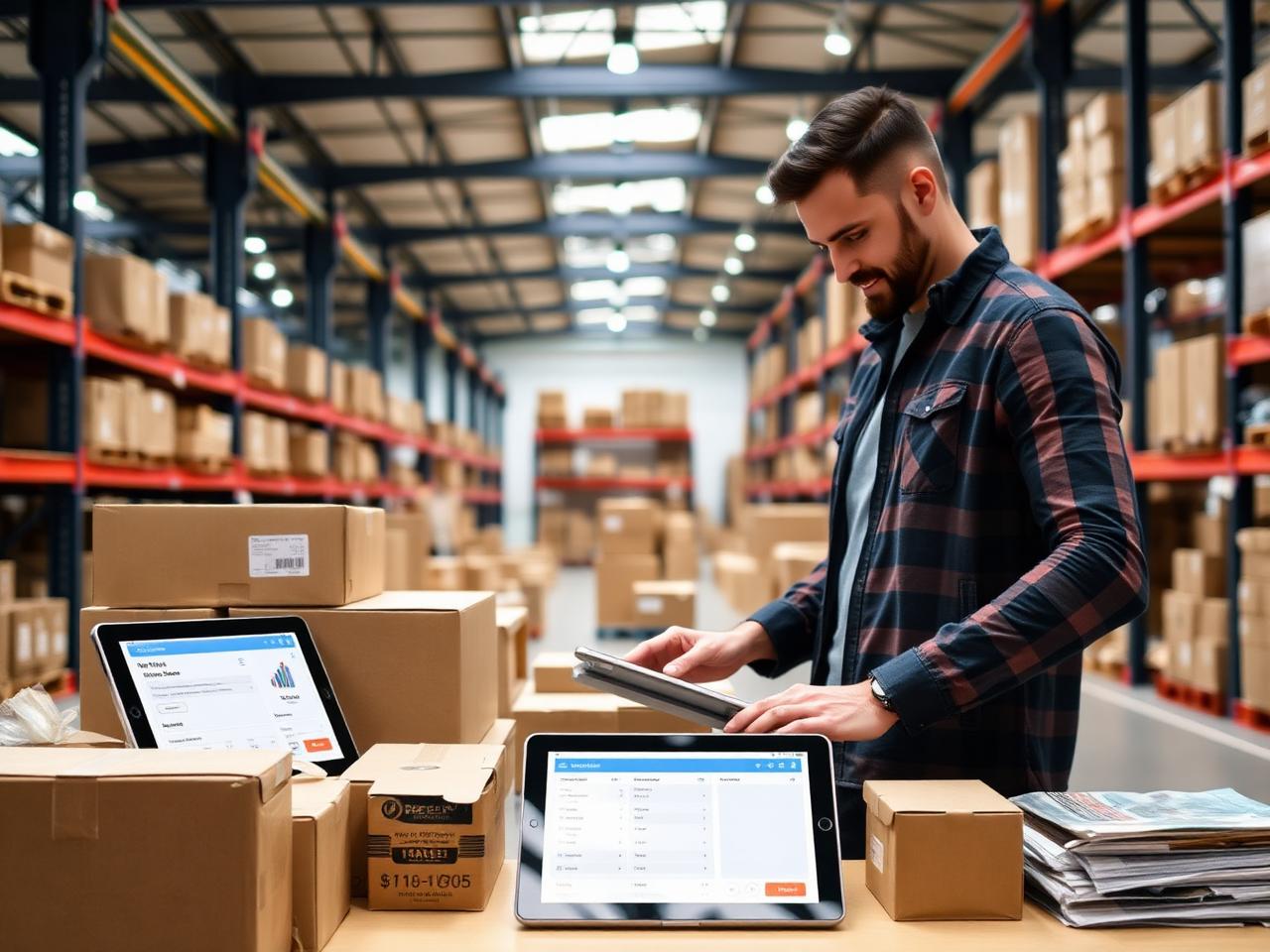 Merchant packing Amazon orders